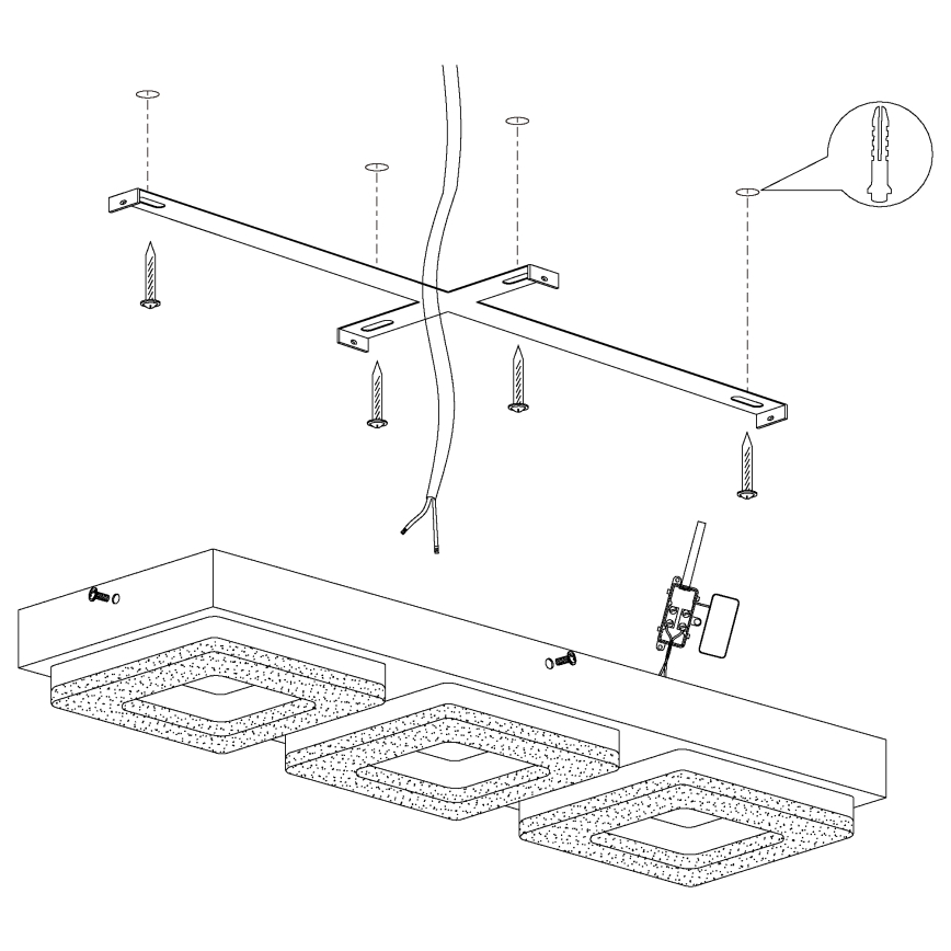 Eglo 95656 - LED-kristallikattovalaisin FRADELO 3xLED/4W/230V