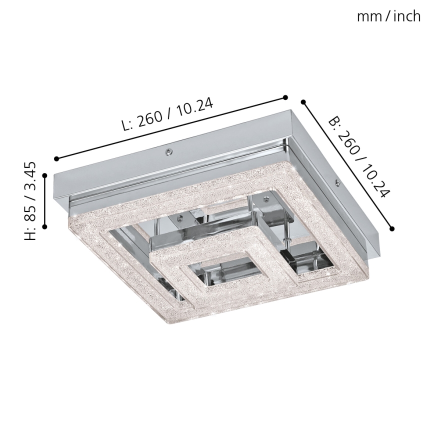 Eglo 95659 - LED-kristallikattovalaisin FRADELO LED/12W/230V