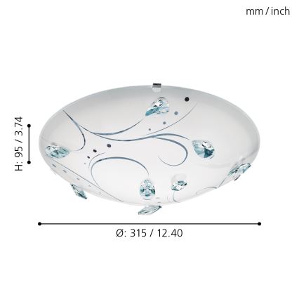 Eglo 95689 - LED-kattovalaisin SORRENTA 1 LED/16W/230V