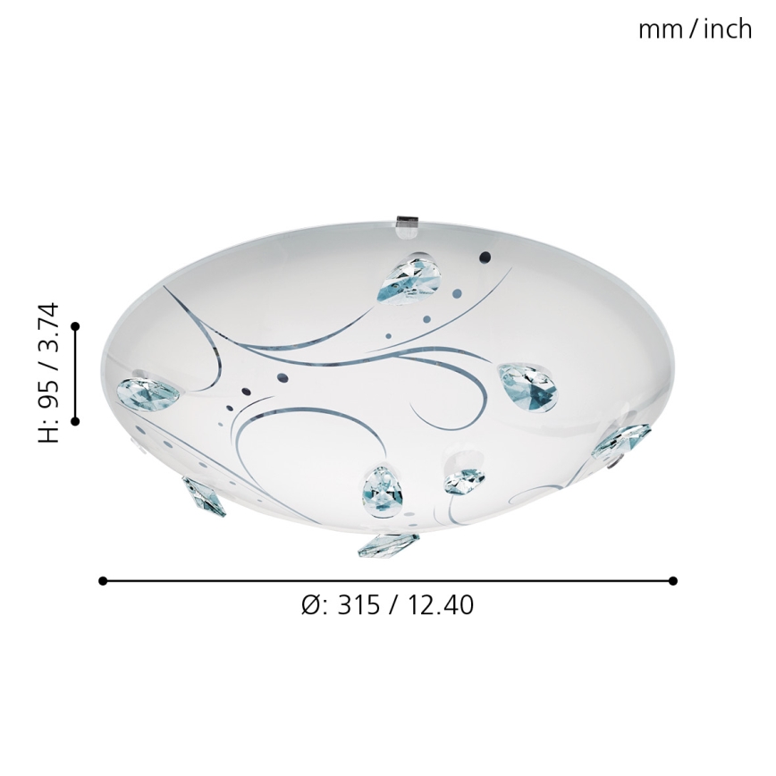 Eglo 95689 - LED-kattovalaisin SORRENTA 1 LED/16W/230V