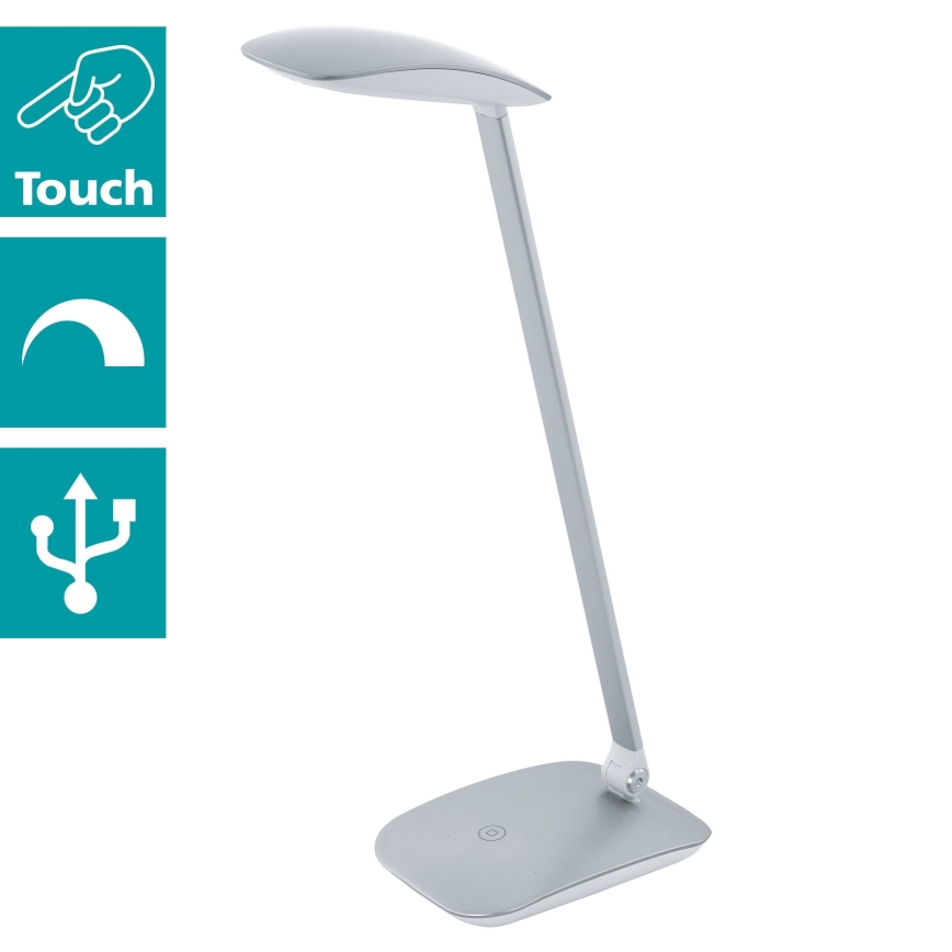 Eglo 95694 - Himmennettävä LED-pöytävalaisin CAJERO 1xLED/4,5W/USB