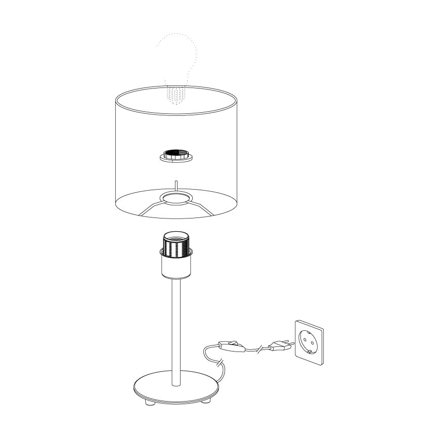 Eglo 95725- Pöytävalaisin PASTERI 1xE14/40W/230V