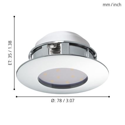 Eglo 95818 - Riippuva LED-kattovalaisin PINEDA 1xLED/4,9W/230V