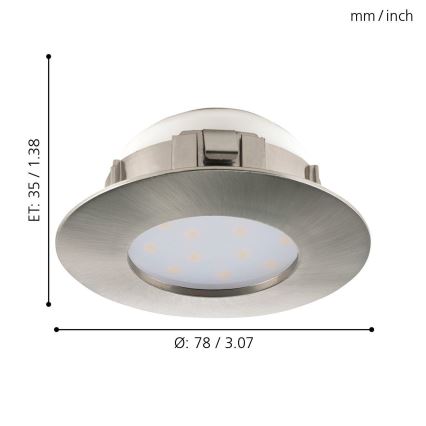 Eglo - SETTI 3x Riippuva LED-kattovalaisin PINEDA 1xLED/4,9W/230V