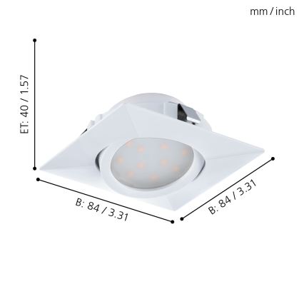 Eglo - SETTI 3x Riippuva LED-kattovalaisin PINEDA 1xLED/4,9W/230V