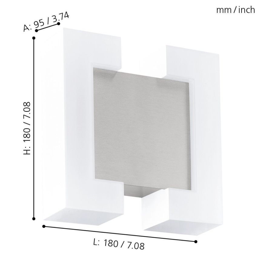 Eglo 95987 - LED-ulkoseinävalaisin SITIA 2xLED/4,8W IP44
