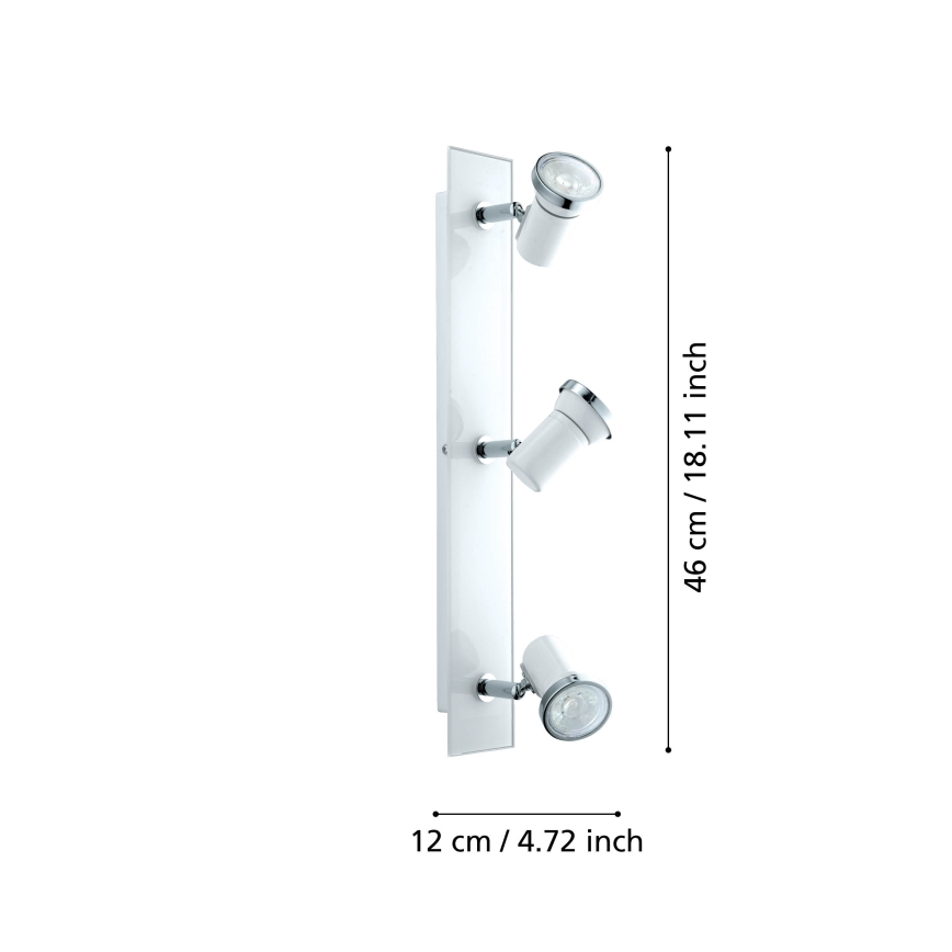 Eglo 95994 - kylpyhuoneen LED-kohdevalo TAMARA 1 3xGU10-LED/3,3W/230V IP44