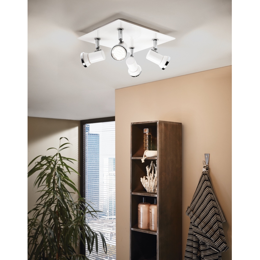 Eglo 95995 - kylpyhuoneen LED-kohdevalo TAMARA 1 4xGU10-LED/3,3W/230V IP44
