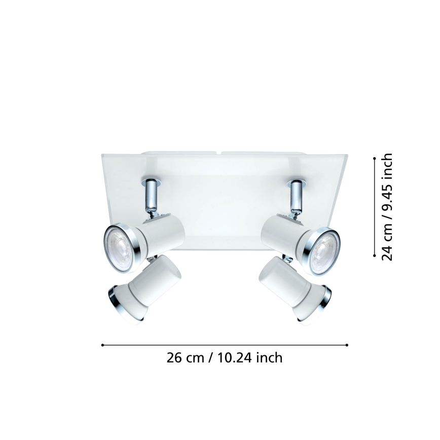 Eglo 95995 - kylpyhuoneen LED-kohdevalo TAMARA 1 4xGU10-LED/3,3W/230V IP44