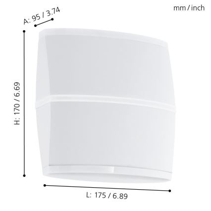 Eglo 96006 - LED-ulkoseinävalaisin PERAFITA 2xLED/6W IP44