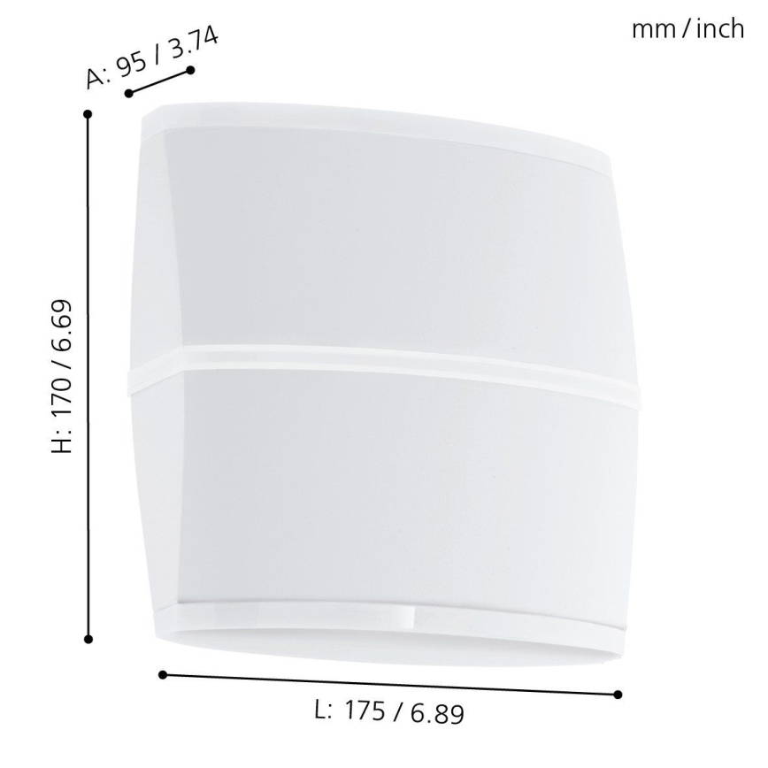 Eglo 96006 - LED-ulkoseinävalaisin PERAFITA 2xLED/6W IP44