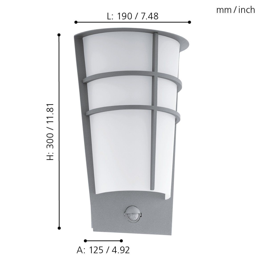 Eglo 96017 - LED-ulkoseinävalaisin anturilla BREGANZO 1 2xLED/2,5W IP44
