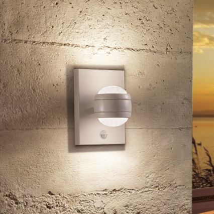 Eglo 96019 - LED-ulkoseinävalaisin anturilla SESIMBA 1 2xLED/3,7W IP44