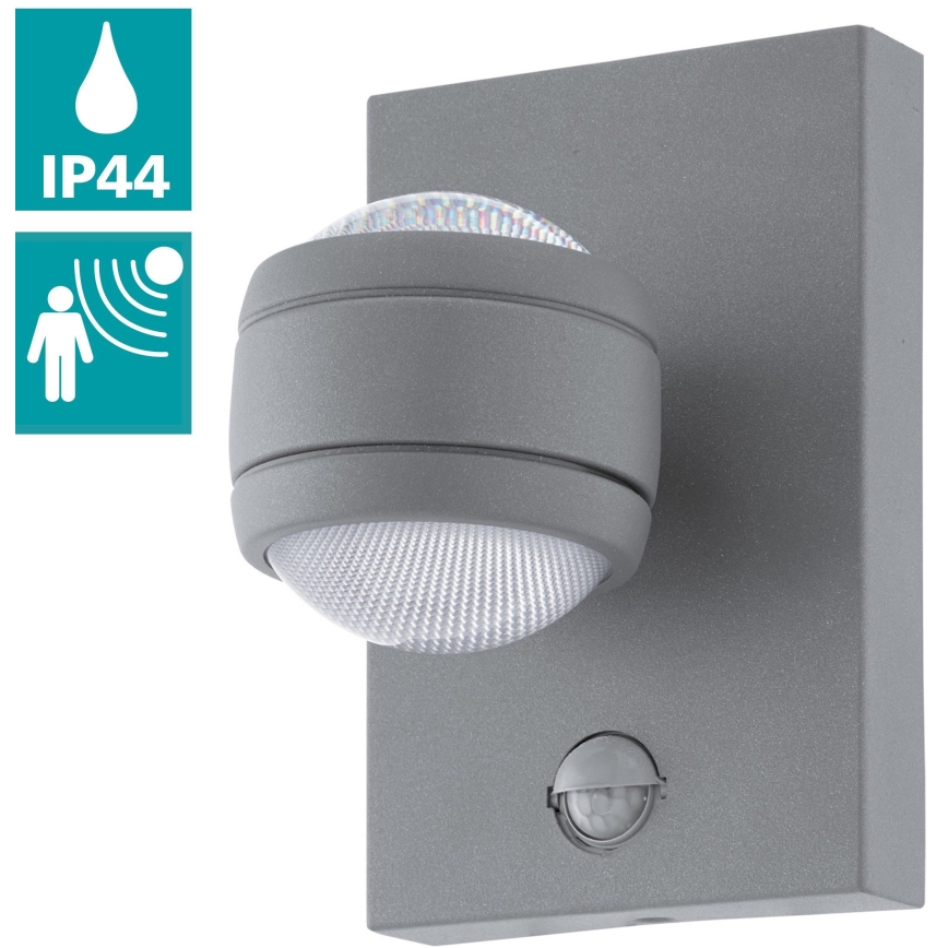 Eglo 96019 - LED-ulkoseinävalaisin anturilla SESIMBA 1 2xLED/3,7W IP44