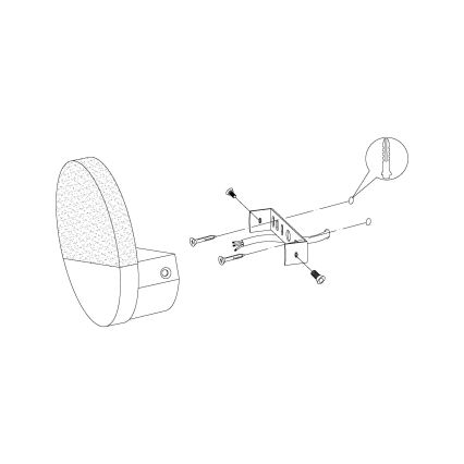 Eglo 96041 - LED-seinävalaisin METRASS 1 1xLED/4,5W/230V