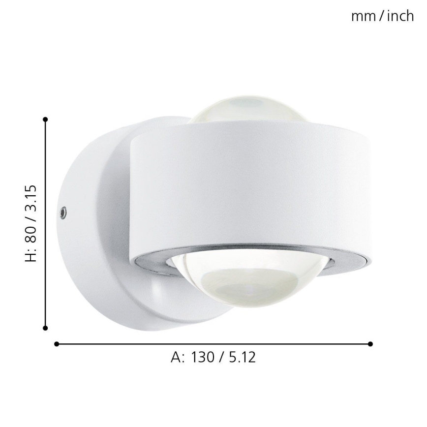 Eglo 96048 - LED-seinävalaisin ONO 2 2xLED/2,5W/230V