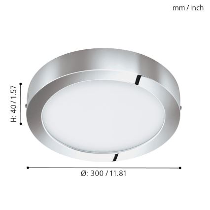 Eglo 96058 - LED-kylpyhuoneen valo FUEVA 1 LED/22W/230V IP44