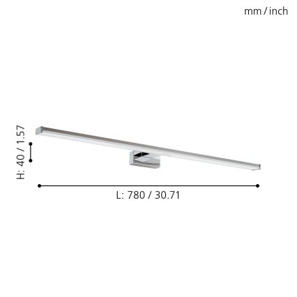 Eglo - LED-kylpyhuoneen valo LED/14W/230V 4000K 78 cm IP44