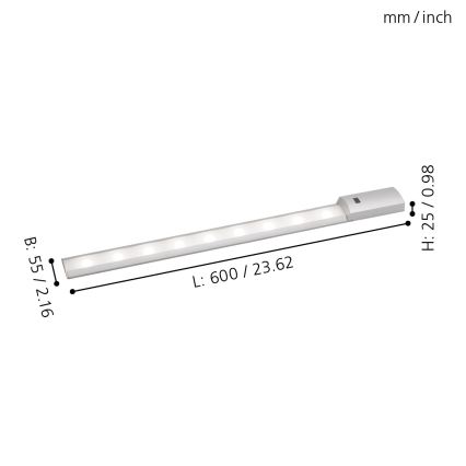 Eglo - LED Työtasavalo anturilla LED/8,1W/230V