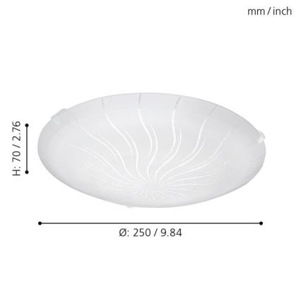 Eglo 96089 - LED-kattovalaisin MARGITTA 1 LED/11W/230V
