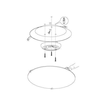 Eglo 96089 - LED-kattovalaisin MARGITTA 1 LED/11W/230V