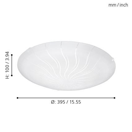 Eglo 96091 - LED-kattovalaisin MARGITTA 1 LED/16W/230V