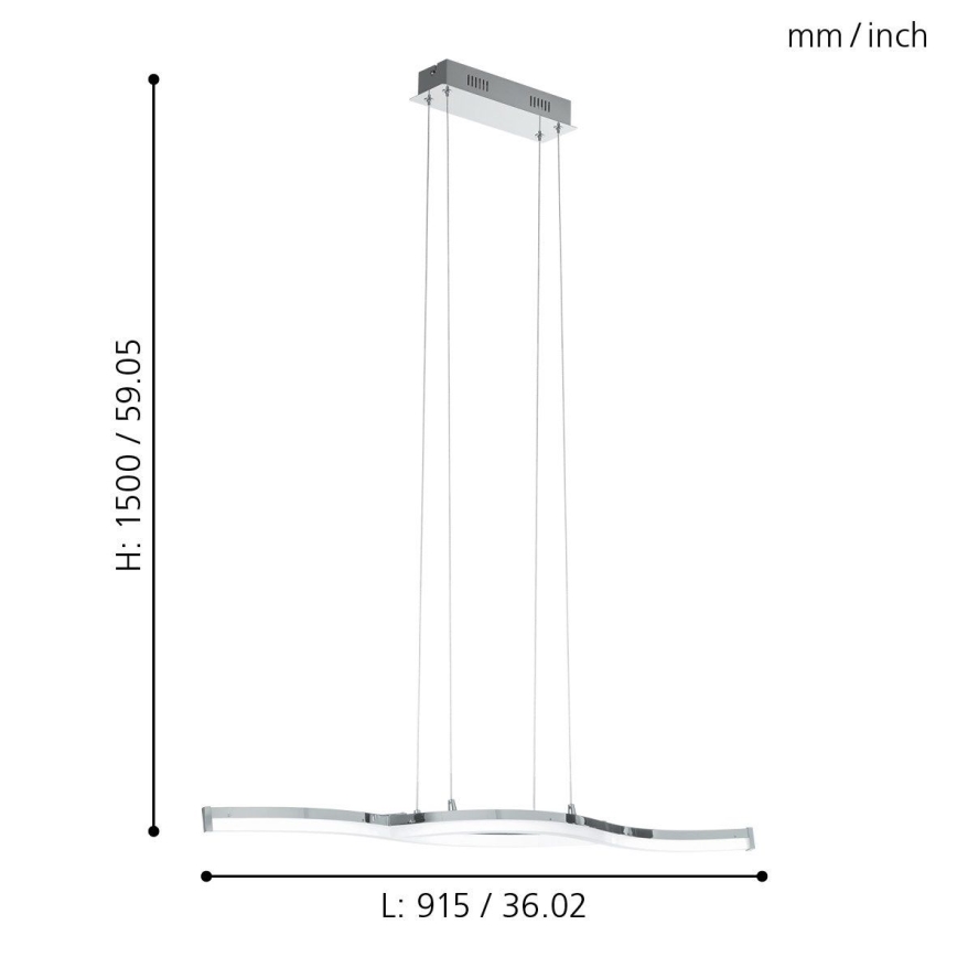 Eglo 96101 - LED-kattokruunu LASANA 2 2xLED/10,5W/230V