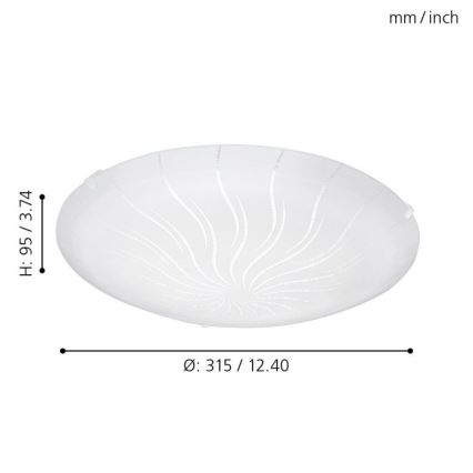 Eglo 96111 - LED-kattovalaisin MARGITTA 1 LED/11W/230V