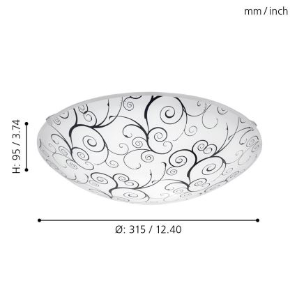 Eglo 96117 - LED-kattovalaisin MARGITTA 1 LED/11W/230V
