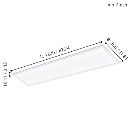 Eglo - LED upotettava paneeli LED/40W/230V