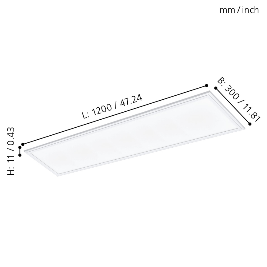 Eglo - LED upotettava paneeli LED/40W/230V