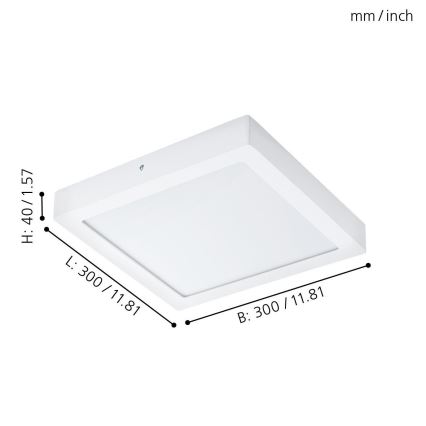 Eglo 96169 - LED-kattovalaisin kylpyhuoneessa FUEVA 1 LED/22W/230V IP44