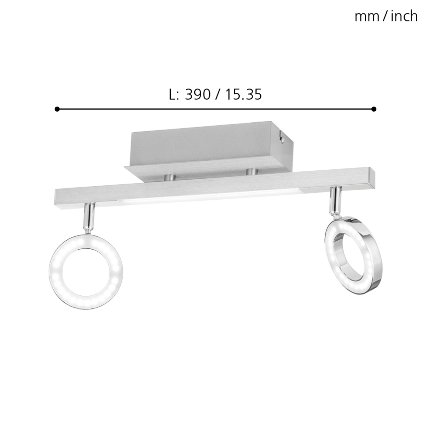 Eglo - Kohdevalo 2xLED/3,2W + LED/3,3/230V