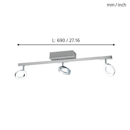 Eglo - Kohdevalo 3xLED/3,2W + 2xLED/3,3/230V