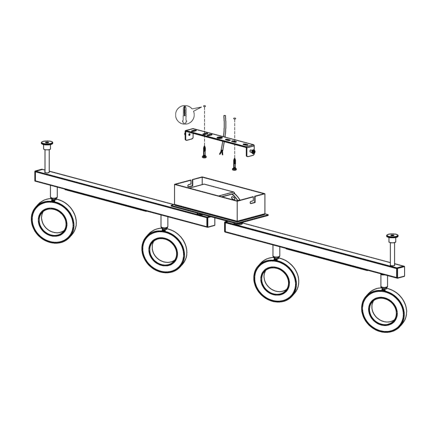 Eglo - Kohdevalo CARDILLIO 1 4xLED/3,2W + 2xLED/3,3/230V