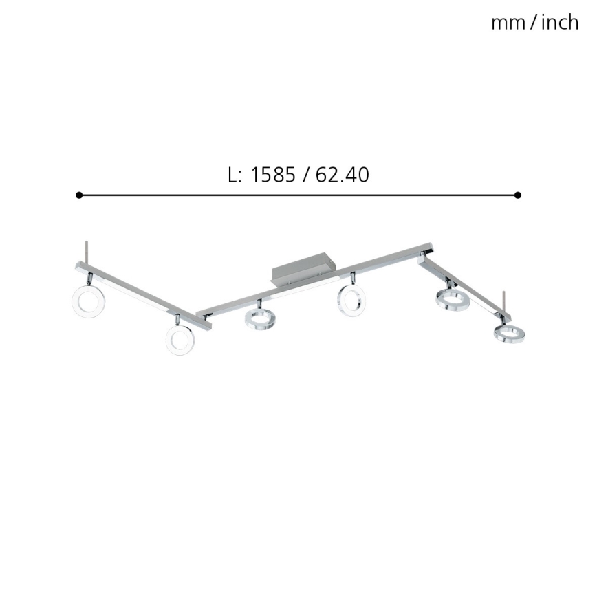 Eglo - Kohdevalo 6xLED/3.2W + 3xLED/3.3/230V