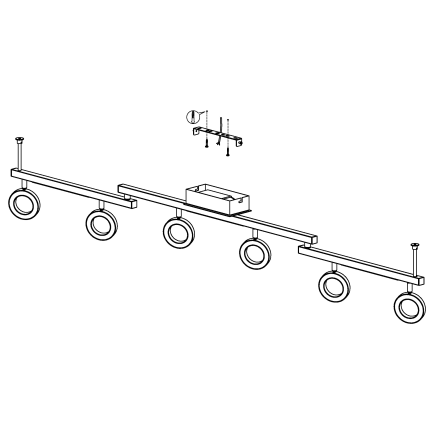 Eglo - Kohdevalo 6xLED/3.2W + 3xLED/3.3/230V