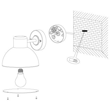 Eglo 96207 - Ulkoseinävalaisin ENTRIMO 1xE27/60W IP44