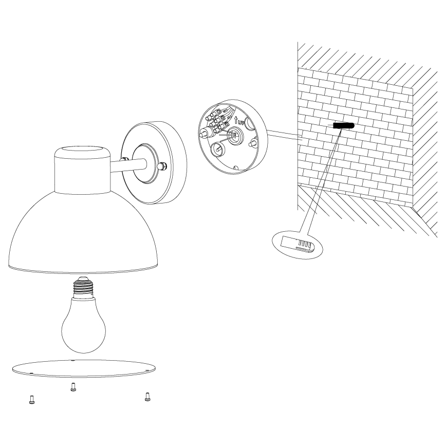 Eglo 96207 - Ulkoseinävalaisin ENTRIMO 1xE27/60W IP44