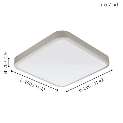 Eglo 96231 - LED-kylpyhuoneen valo MANILVA LED/16W/230V IP44