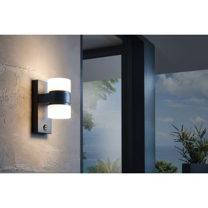 Eglo 96276 - LED-ulkoseinävalaisin anturilla ATOLLARI 2xLED/6W IP44