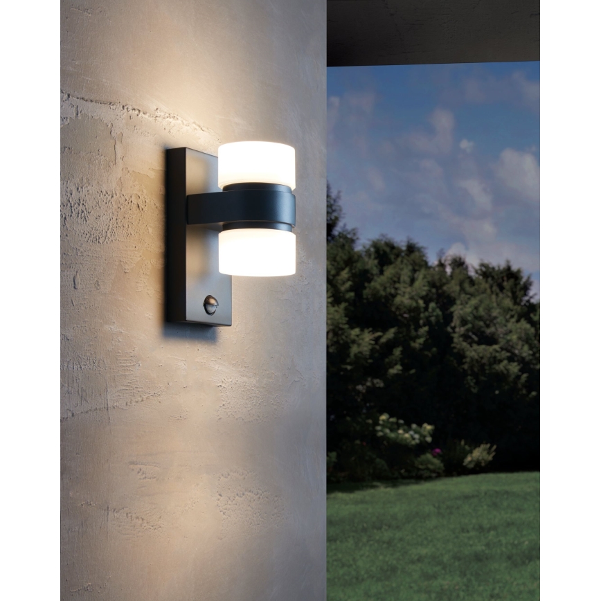Eglo 96276 - LED-ulkoseinävalaisin anturilla ATOLLARI 2xLED/6W IP44