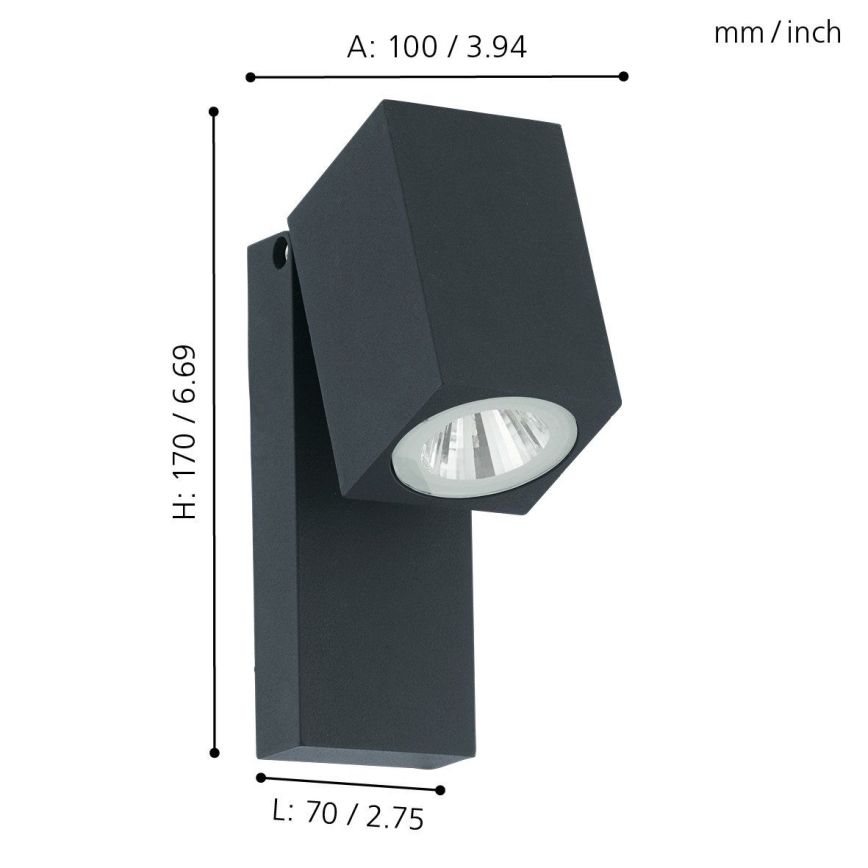 Eglo 96286 - LED-ulkoseinävalaisin SAKEDA LED/5W/230V IP44