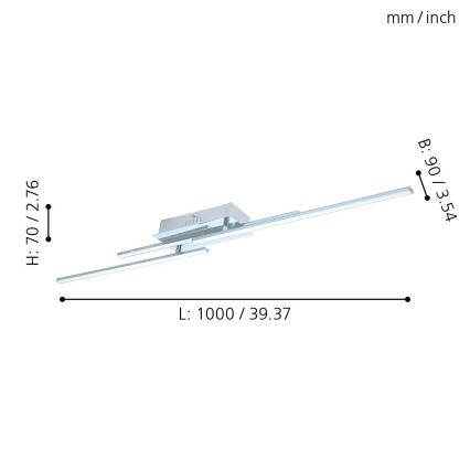 Eglo 96316 - LED-kattovalaisin PARRI 3xLED/6W/230V