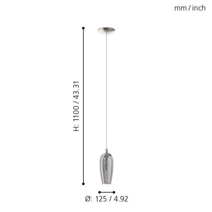 Eglo 96343 - LED-kattokruunu narussa FARSALA 1xG9/2,5W/230V