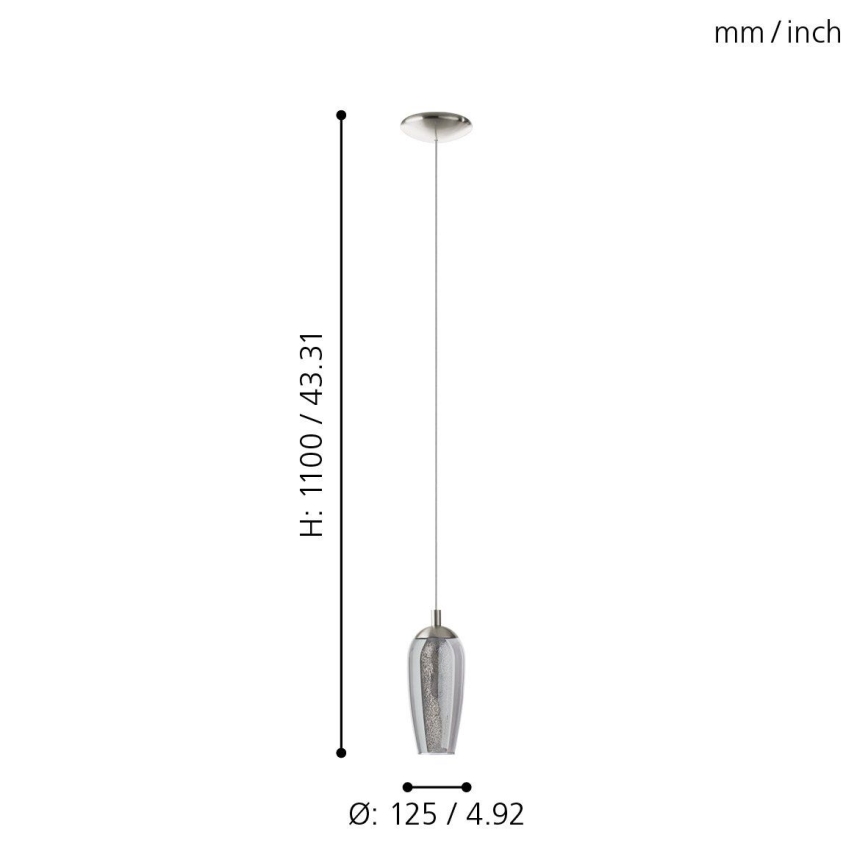 Eglo 96343 - LED-kattokruunu narussa FARSALA 1xG9/2,5W/230V