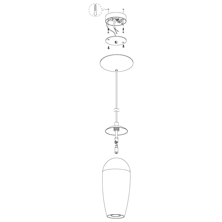 Eglo 96343 - LED-kattokruunu narussa FARSALA 1xG9/2,5W/230V