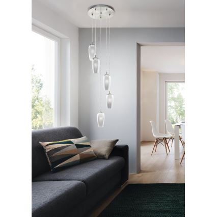 Eglo 96345 - LED-kattokruunu narussa FARSALA 5xG9/2,5W/230V