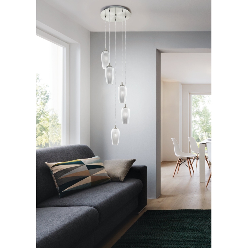 Eglo 96345 - LED-kattokruunu narussa FARSALA 5xG9/2,5W/230V