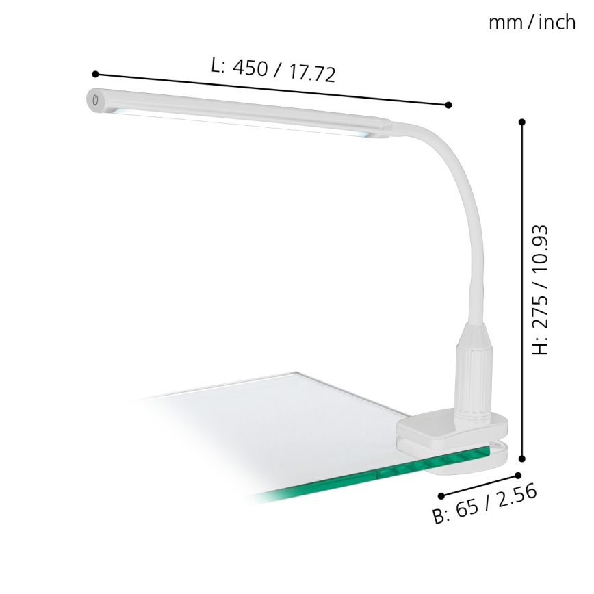 Eglo 96434 - LED-himmennyslamppu pidikkeellä LAROA LED/4,5W/230V